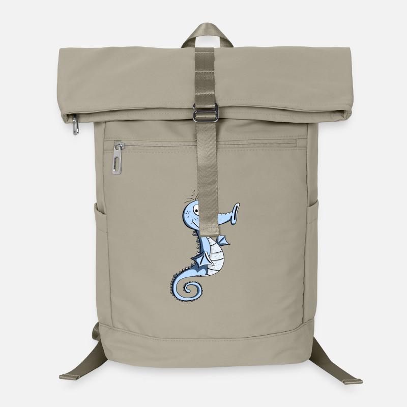 Hippocampe drôle - Hippocampe - Hippocampes - Sac à dos ordinateur - beige sable