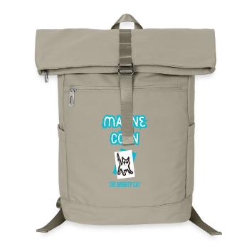 Maine Coon The mighty punk cat - Laptop Backpack - sand beige - Front