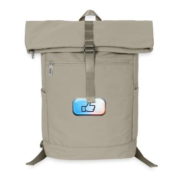 Neon Daumen Hoch Gradient - Laptop-Rucksack  - Sandbeige - Vorne