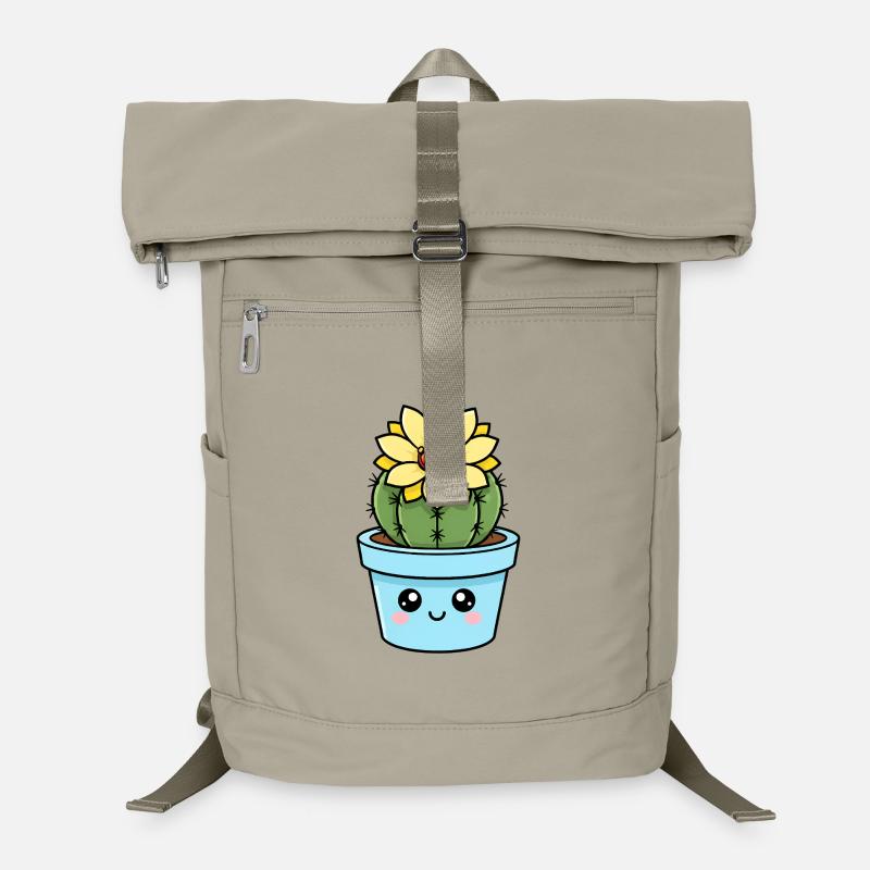 Kawaii Cactus in Bloom Pot Laptop Backpack