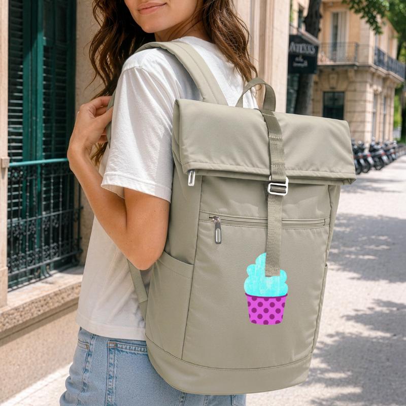 Eis Eiscreme Eiskrem Dots Punkte Softeis Sommer Laptop-Rucksack 