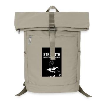 Strength in silence - Laptop Backpack - sand beige - Front