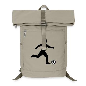 Silhouette du footballeur - Sac à dos ordinateur - beige sable - Devant
