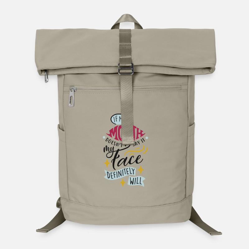 Humorous Quote on Facial Expression Laptop Backpack