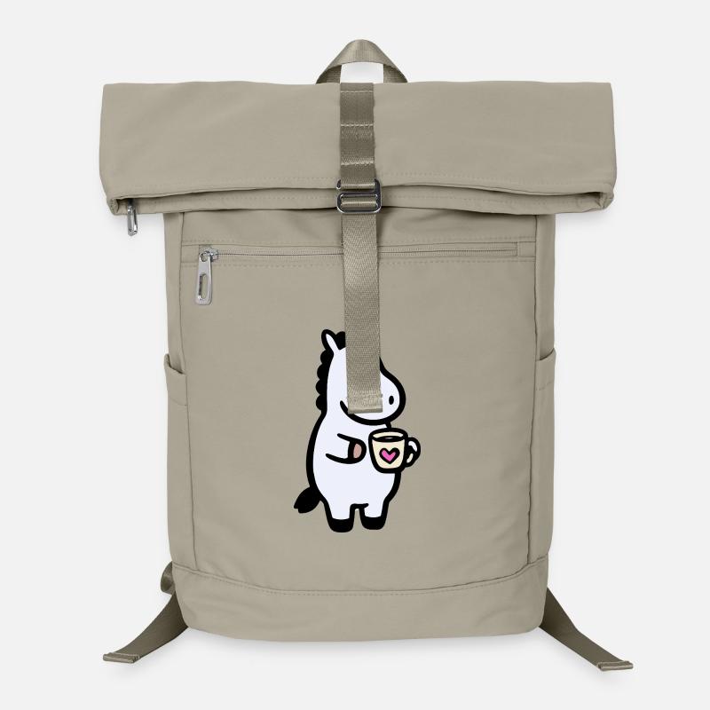 HerzHippo Kaffee Begleiter Laptop-Rucksack 