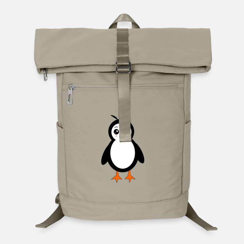 Pinguin Vogel Gesicht Augen cute Laptop-Rucksack 