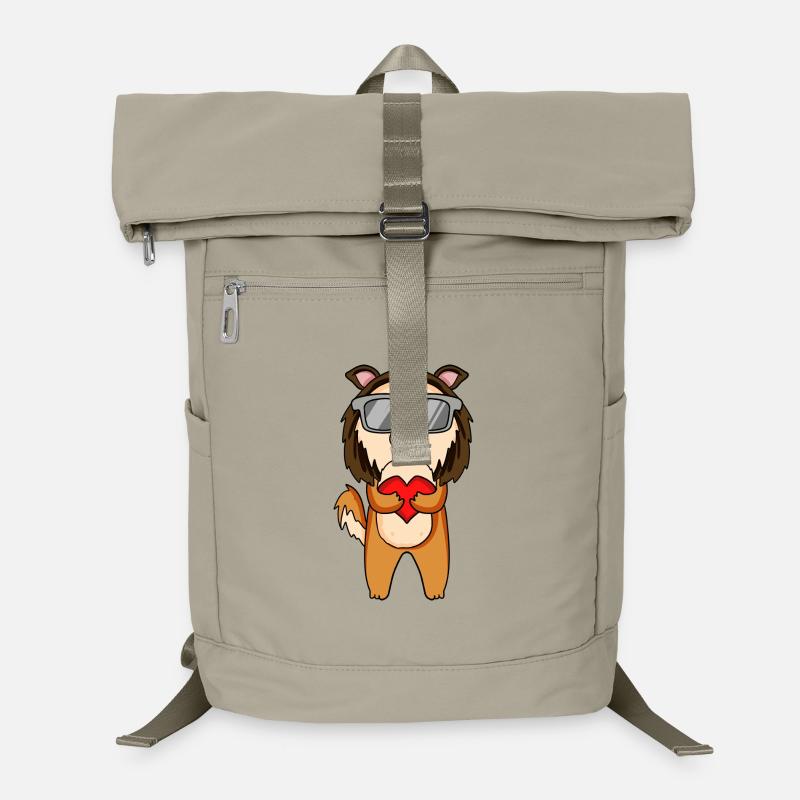 Shepherd dog with sunglasses and heart Laptop Backpack
