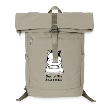 The silent observer - Laptop Backpack - sand beige - Front
