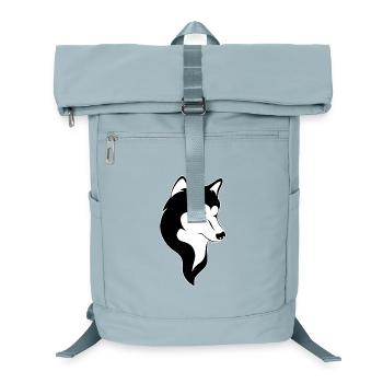 Husky Silhouette Blaue Augen  - Laptop-Rucksack  - Eisblau - Vorne