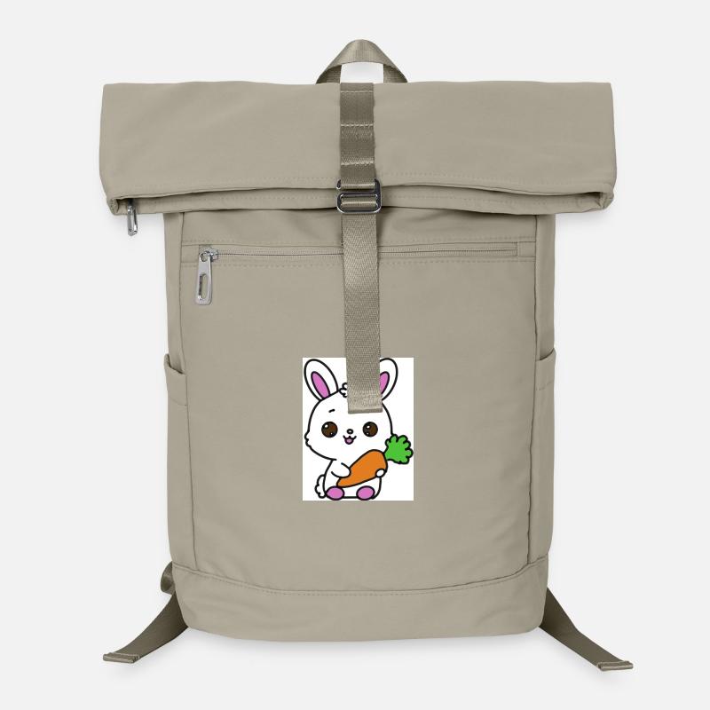 Kawaii Rabbit - Laptop Backpack - sand beige