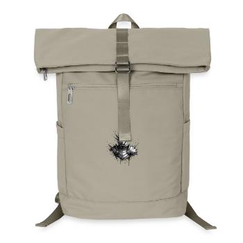 Steel knight in splatter style - Laptop Backpack - sand beige - Front