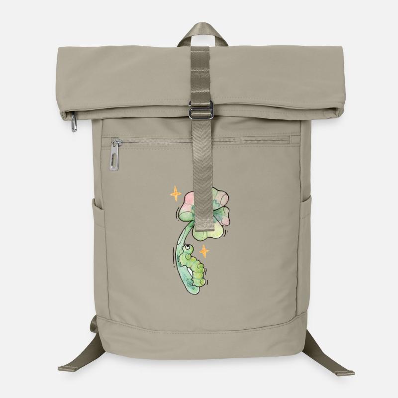 Glücksbringer Raupe auf Kleeblatt Laptop-Rucksack 