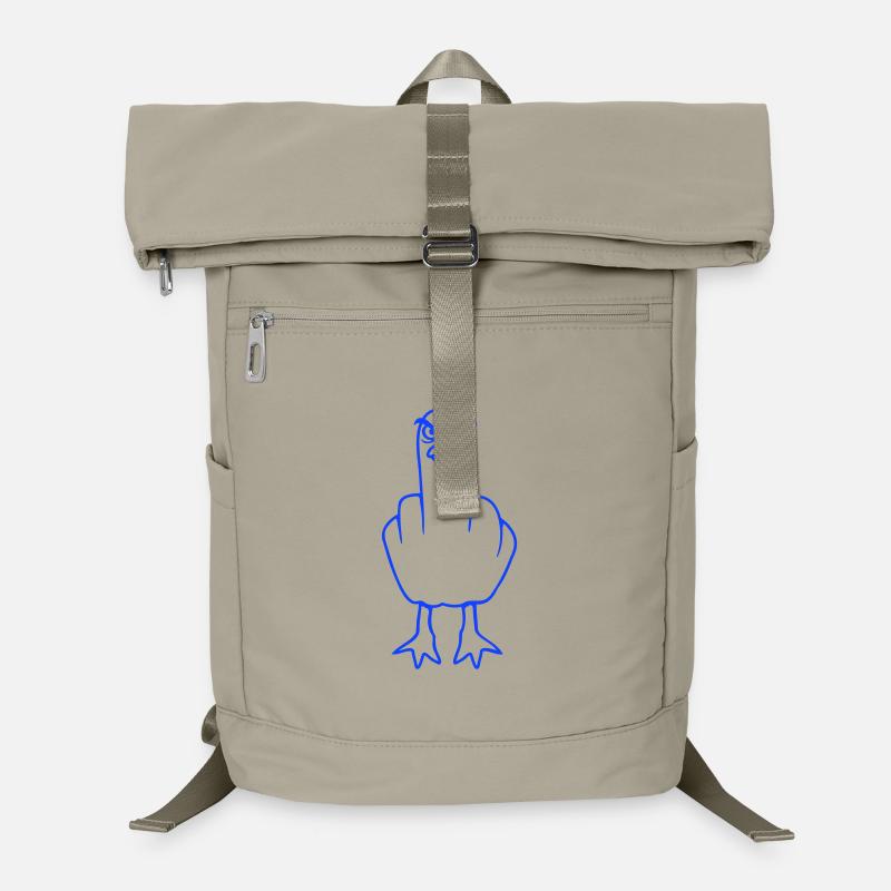 Möwe Mittelfinger Beleidigung Stinkefinger frech Laptop-Rucksack 