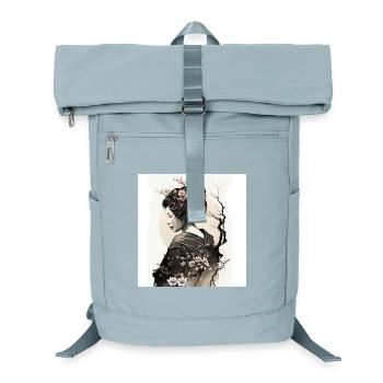 Graceful Japanese Geisha - Laptop Backpack - ice blue - Front