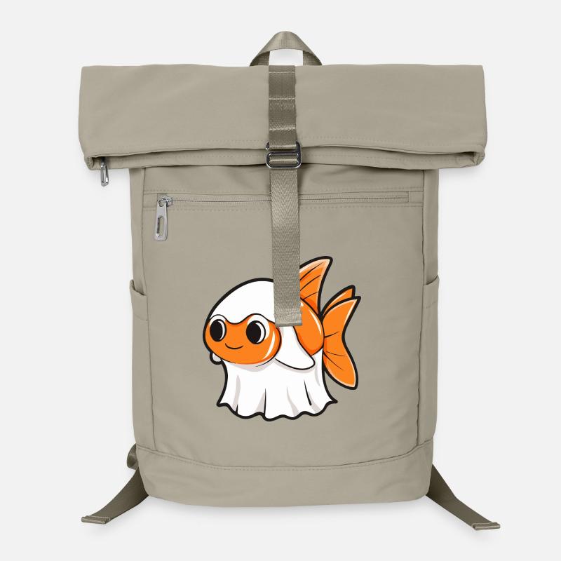 Goldfisch Halloween Geist Laptop-Rucksack 