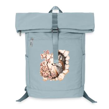 Fuchs mit Kirschblüten - Laptop-Rucksack  - Eisblau - Vorne