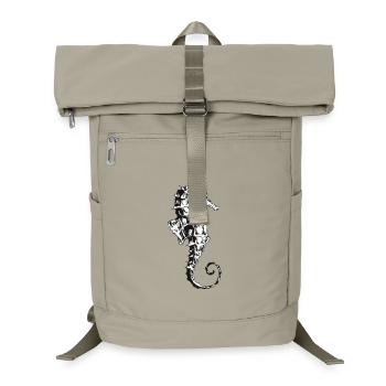 seepferd farbe retro schwimmen zeichen vintage lol - Laptop-Rucksack  - Sandbeige - Vorne