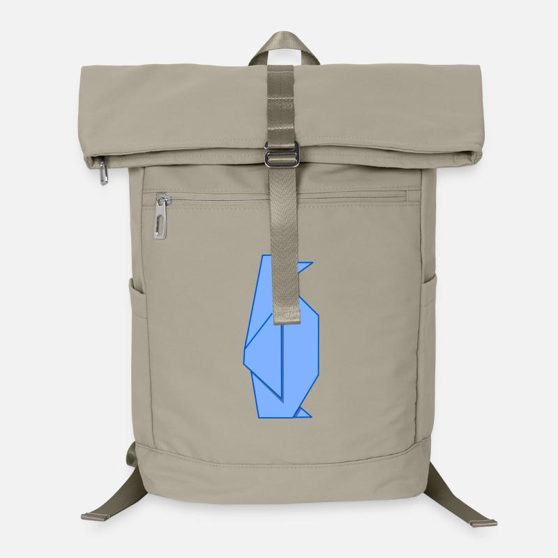 Pingouin origami – Blue Chill Sac à dos ordinateur