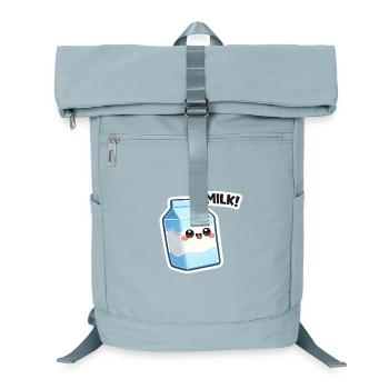 Kawaii Milchcarton Sticker Design - Laptop-Rucksack  - Eisblau - Vorne