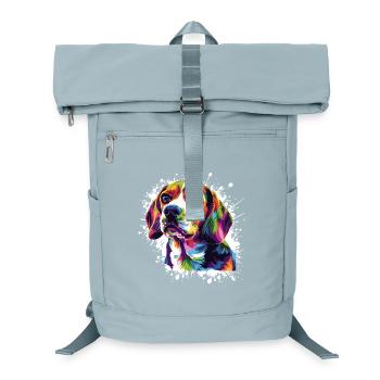 Dog Animal Art - Laptop Backpack - ice blue - Front