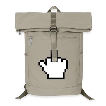 Maushand Mittelfinger Mauszeiger - Laptop-Rucksack  - Sandbeige - Vorne