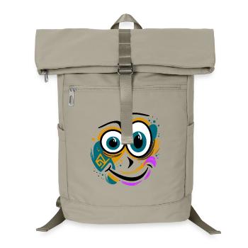 Drôle de visage éclaboussé - Sac à dos ordinateur - beige sable - Devant