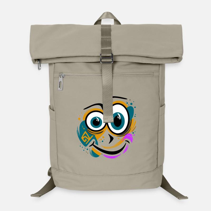 Drôle de visage éclaboussé Sac à dos ordinateur