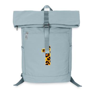Imprimé léopard jaune-orangé - Sac à dos ordinateur - bleu glacier - Devant