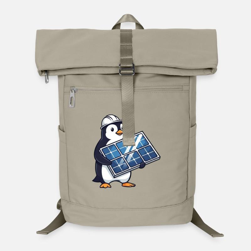 Funny Penguin Installer Electrician Solar Laptop Backpack