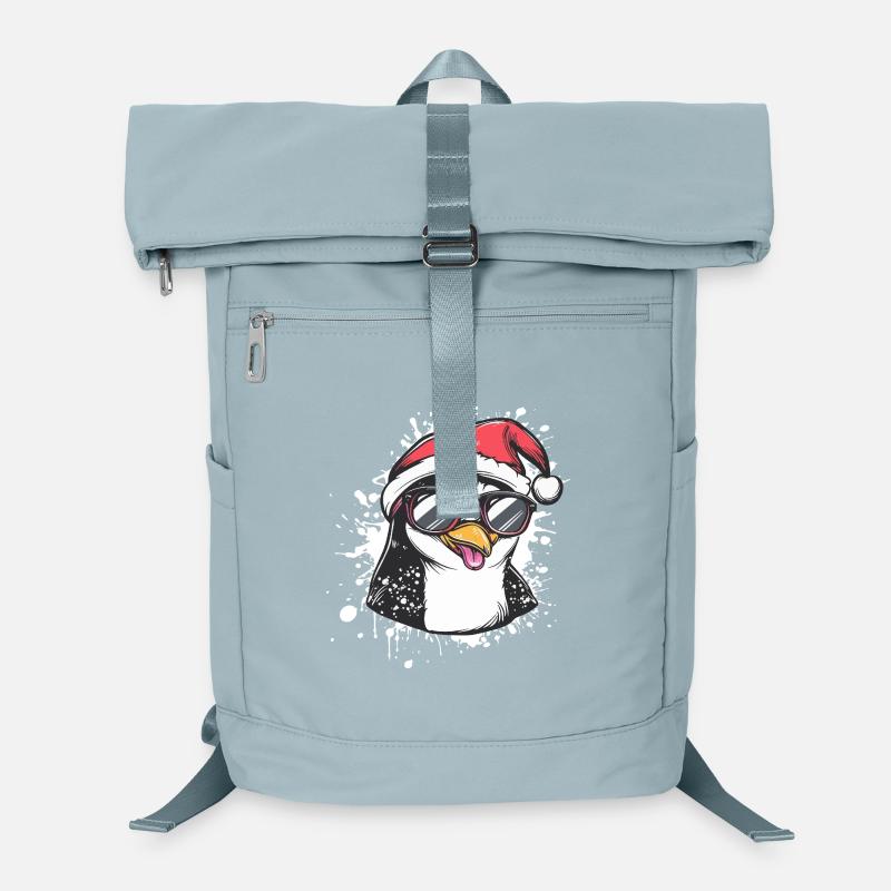 Pingouin Noël Drôle Sac à dos ordinateur