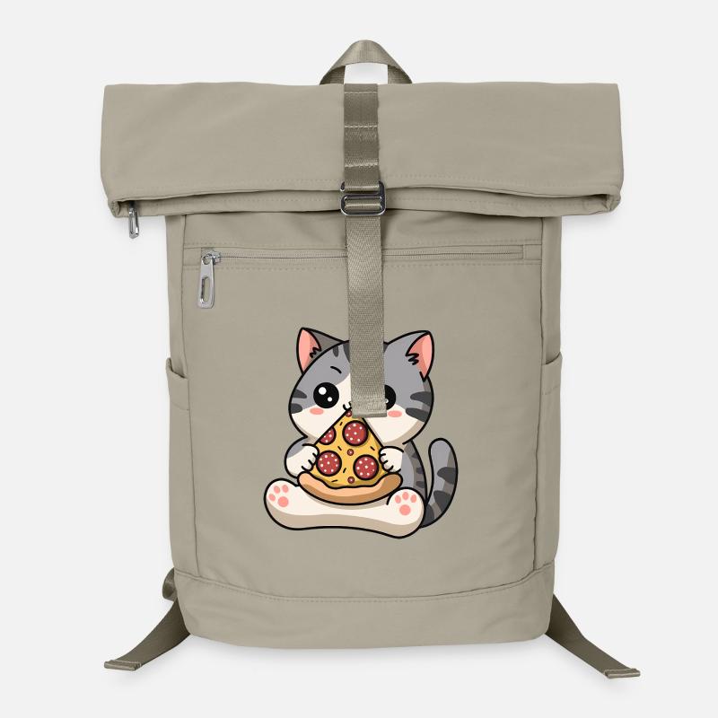 Katze und Pizza Laptop-Rucksack 