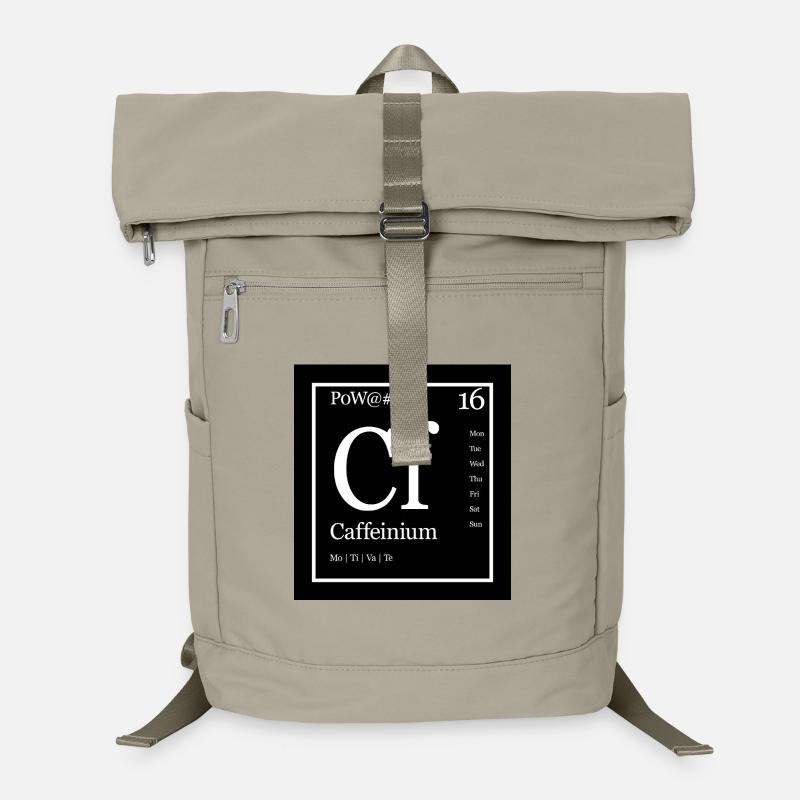 Drôle de conception de caféine de tableau périodique Sac à dos ordinateur