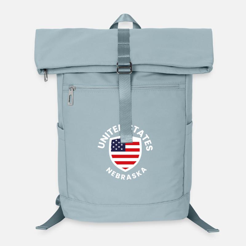 Nebraska Flag Shield Patch Laptop Backpack