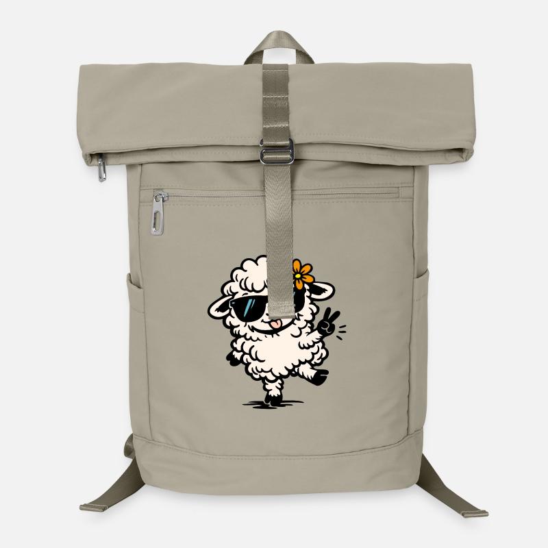 Dancing Sheep – Funny Illustration with Style Laptop Backpack