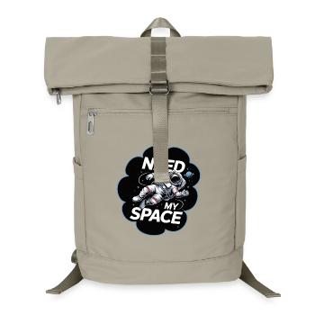 Raumfahrt Spruch Need My Space - Laptop-Rucksack  - Sandbeige - Vorne