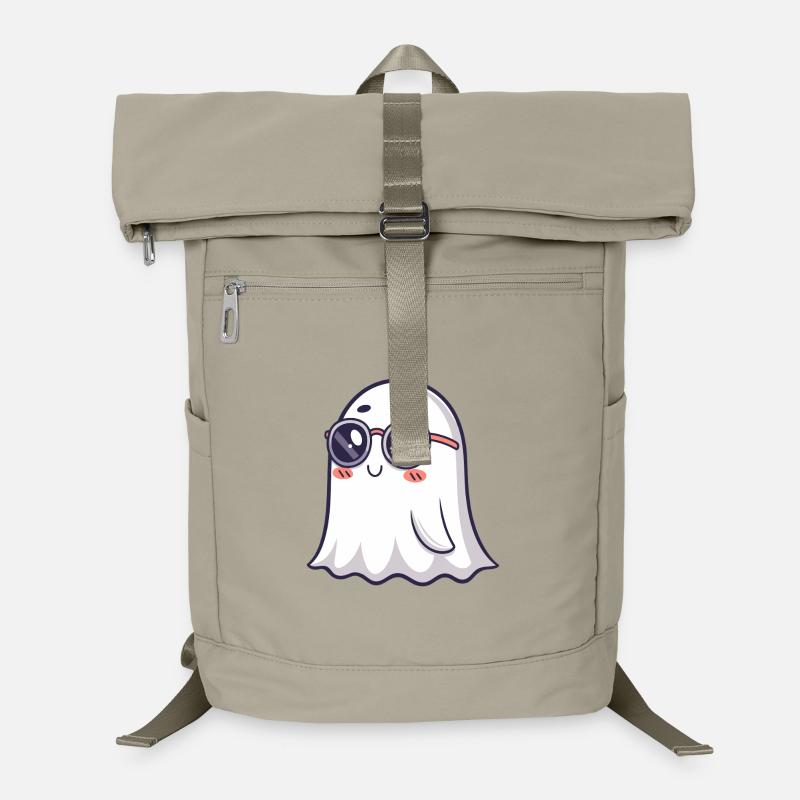 Fantôme rétro lunettes rondes Sac à dos ordinateur
