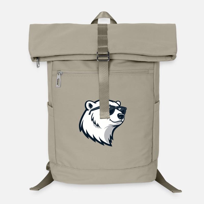 Eisbär mit Brille Laptop-Rucksack 