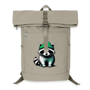 Waschbär - Laptop-Rucksack  - Sandbeige - Vorne