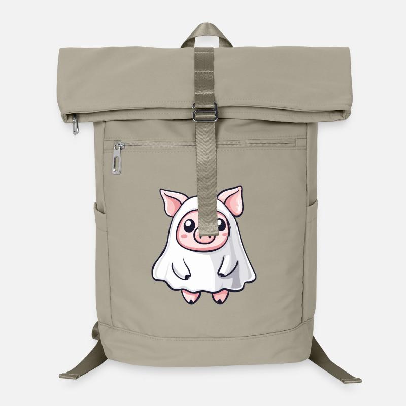 Schwein Halloween Geist Laptop-Rucksack 
