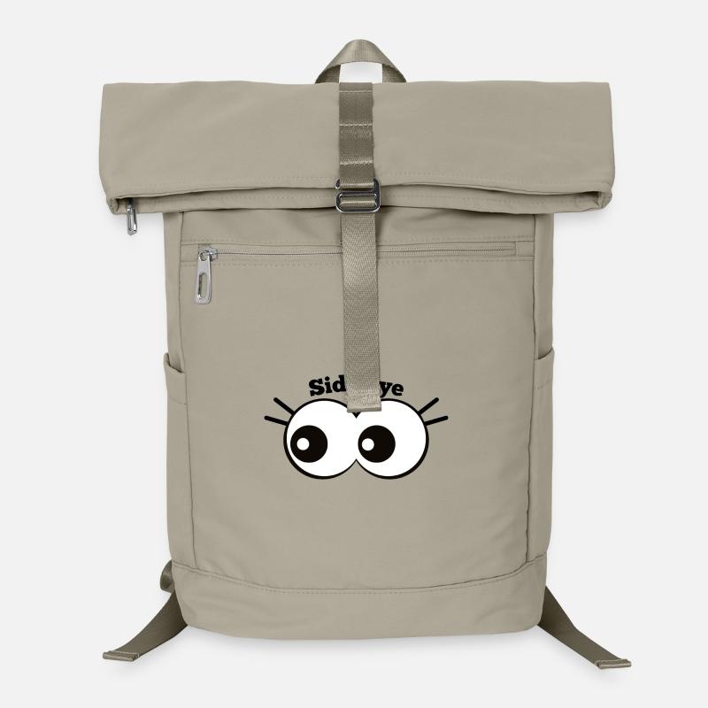 Oeil latéral dessin animé oeil blague Sac à dos ordinateur