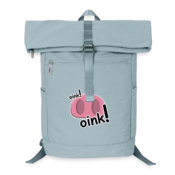 Oink Pink Pig Nose Design - Laptop Backpack - ice blue - Front