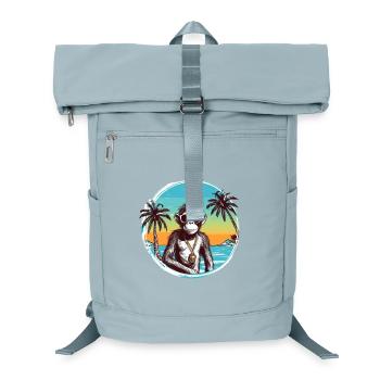 Cool Affe*Sommer Strand Design - Laptop-Rucksack  - Eisblau - Vorne
