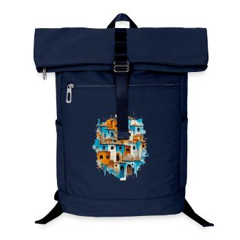 Colorful Mountain Village Community - Laptop Backpack - navy - Front
