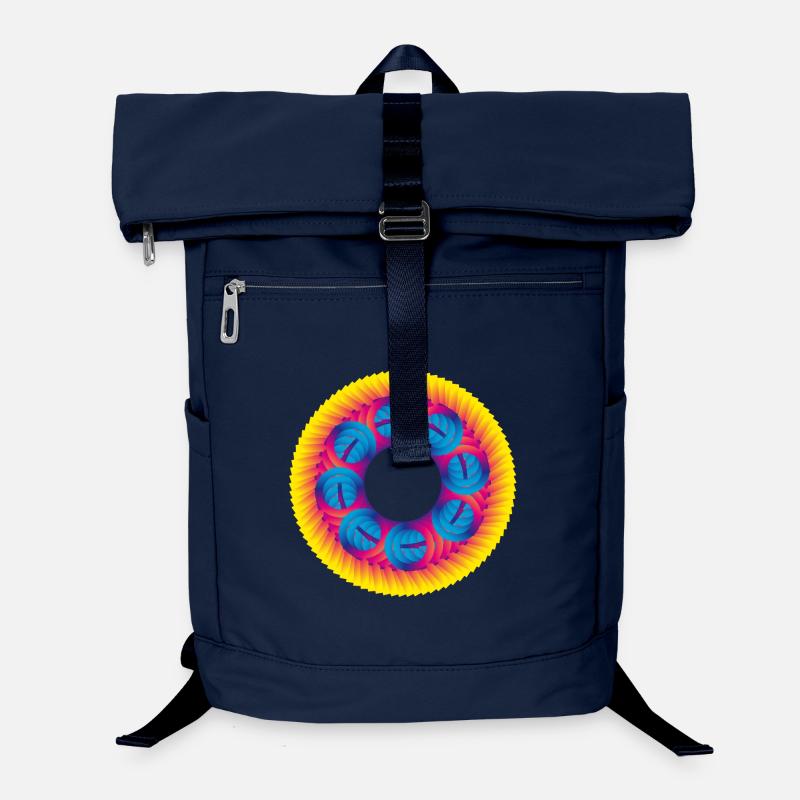 Cercle de pignon spectral coloré Sac à dos ordinateur