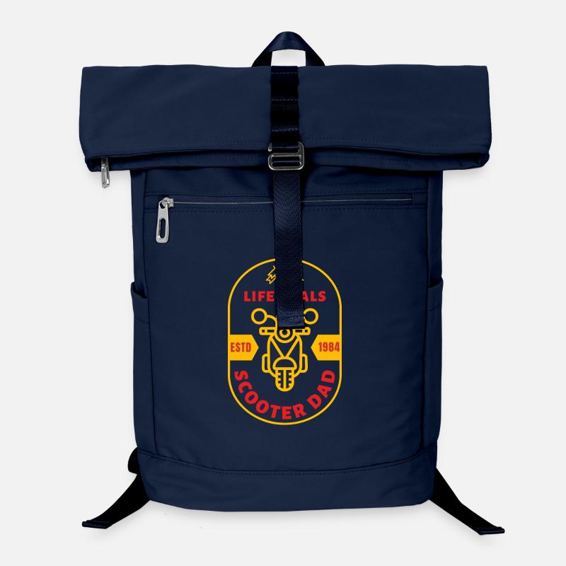 Scooter Dad – Vintage Motorroller Badge Laptop-Rucksack 