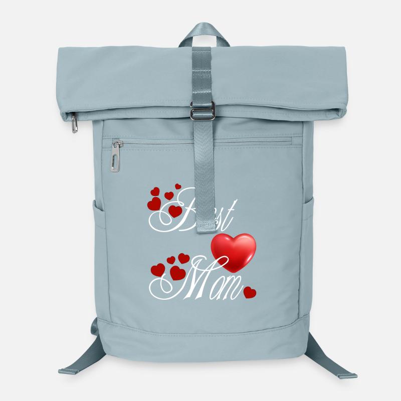 Beste Mama, Kalligraphie mit roten Herzen Laptop-Rucksack 