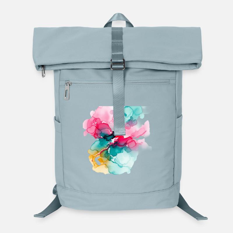 Bloom aquarelle abstraite : explosion de couleurs vives Sac à dos ordinateur