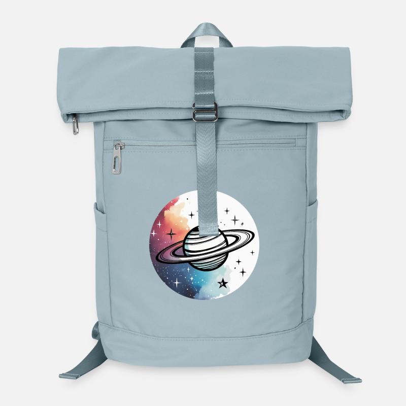 Minimalistischer Planet – Schlichtes Space-Design Laptop-Rucksack 