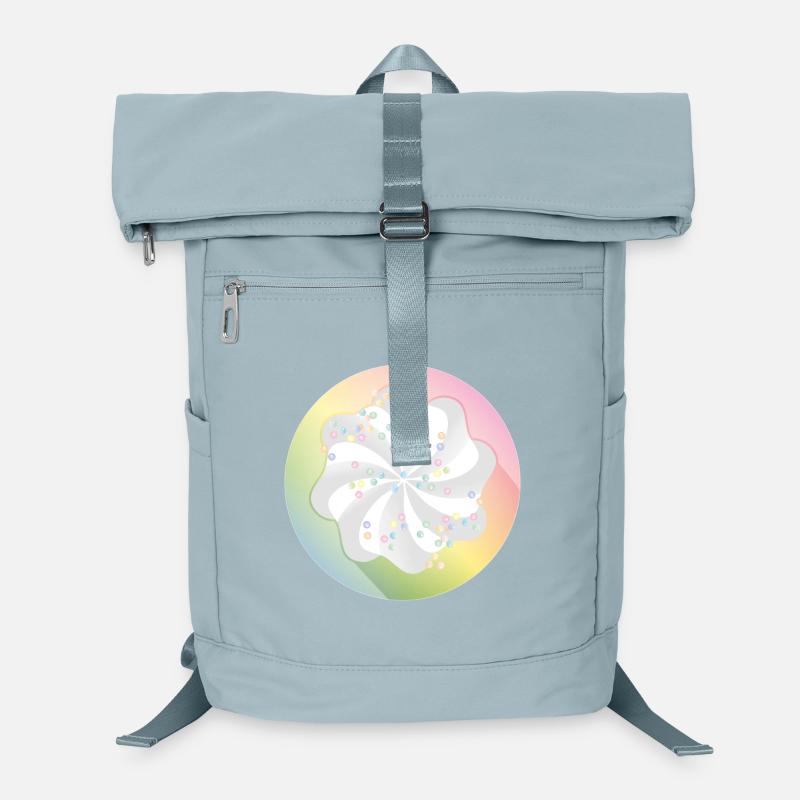 Delicate cream topping with colorful sugar pearls Laptop Backpack