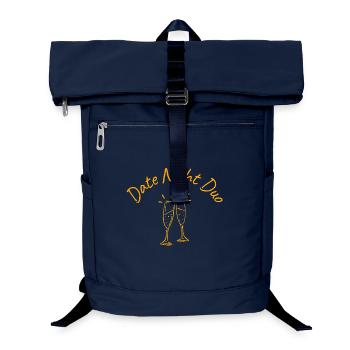 Duo de soirées en amoureux – Santé à nous, couple, flirt, amour - Sac à dos ordinateur - marine - Devant